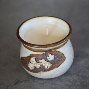 Upcycled Floral Pottery Candle Sonoran Sunrise Scent